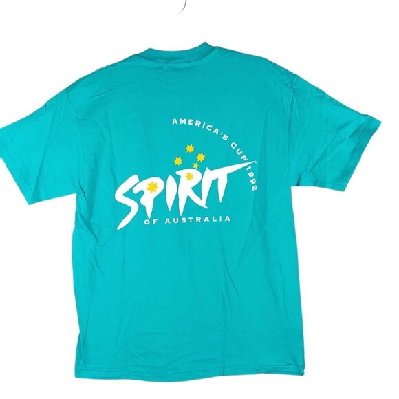 Vintage 1992 Spirit of Australia America's Cup graphic tee shirt Single stitch - Picture 2 of 7